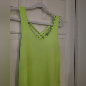 Highlighter yellow/green sports top
